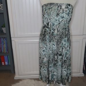 Yummy Gray & Teal Tube Dress 2x